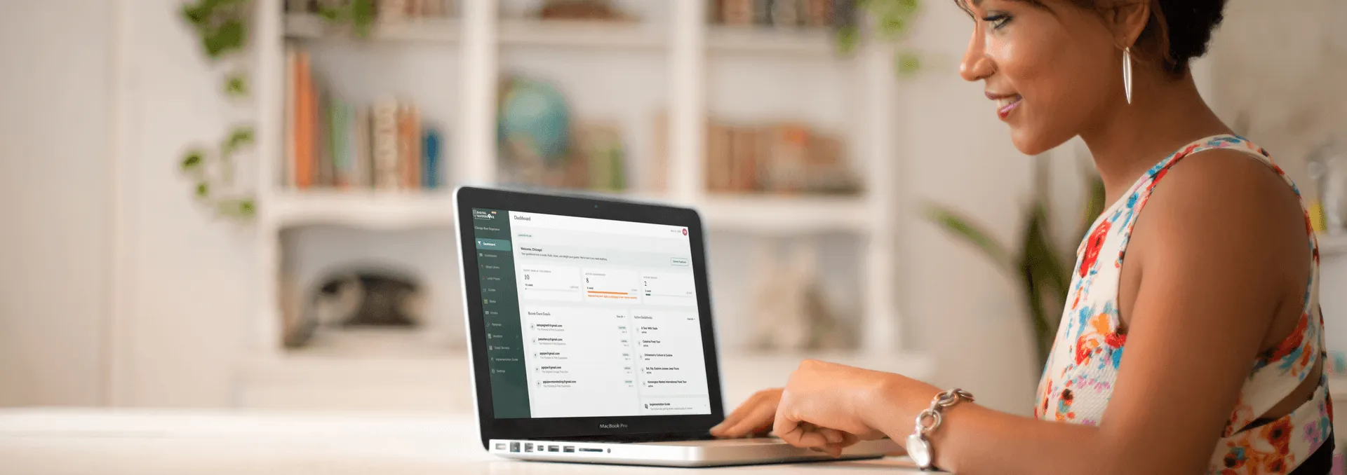 Digital Guidebooks admin dashboard with guidebook management tools