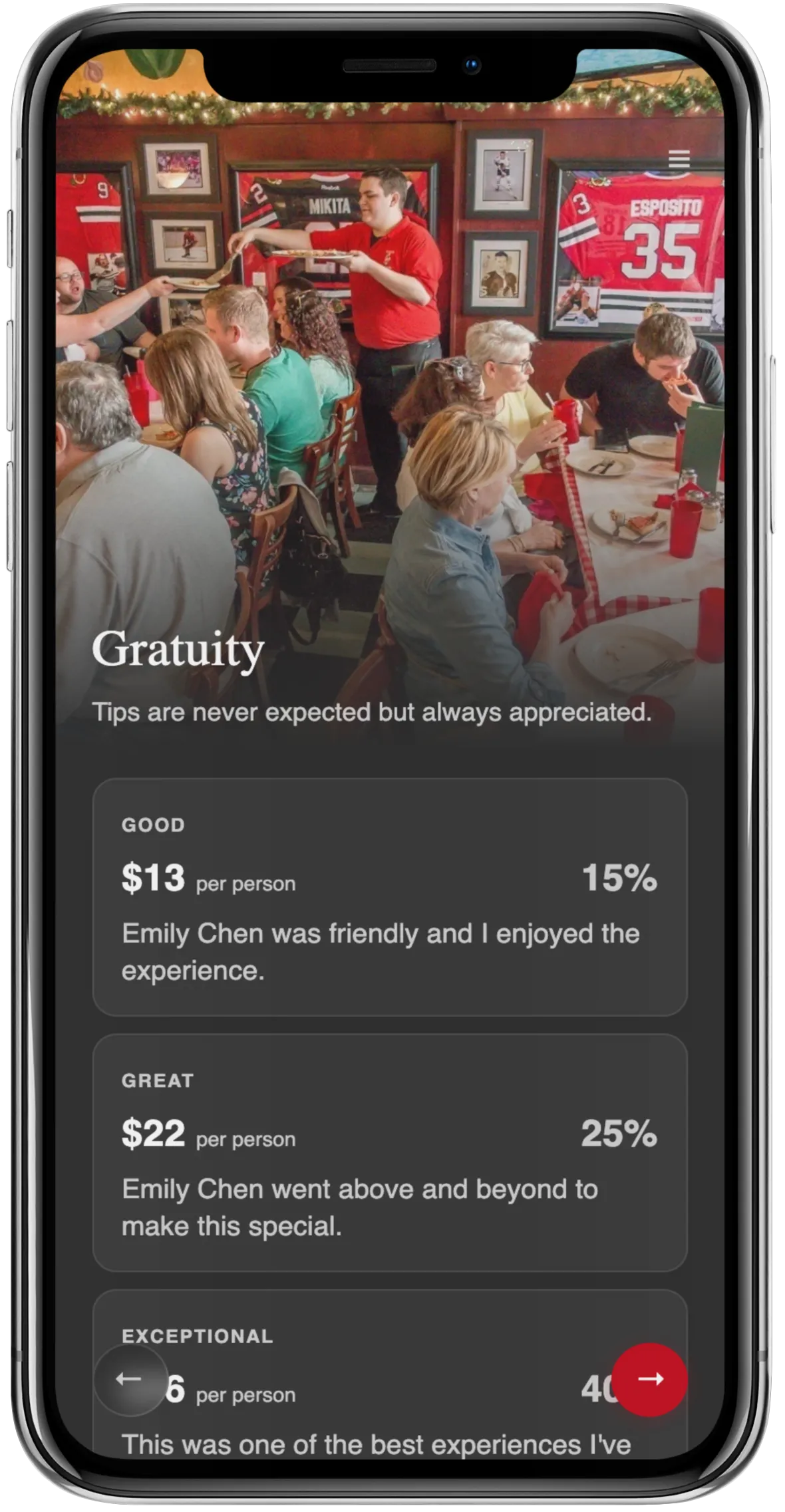 Guide tipping screen with Venmo and Cash App