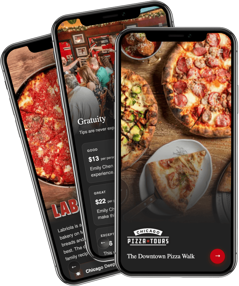 Digital Guidebook screens